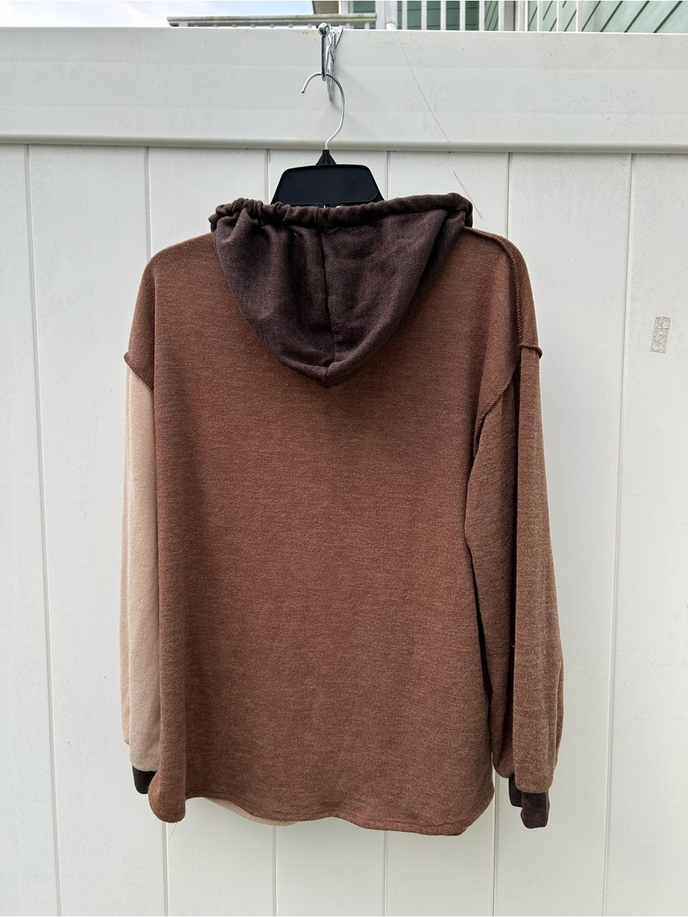 BiBi Stylish Color Block pullover hoodie Large - Picture 4 of 10